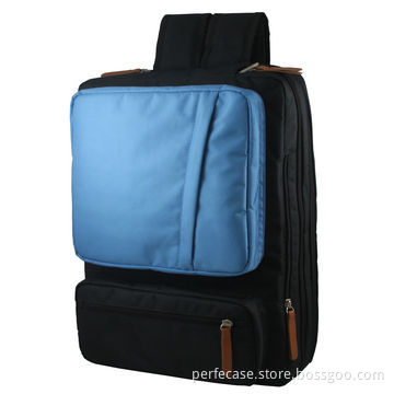 Computer Bag, 2-color Combination at the Front, Used as Laptop Carrying Bag, Messenger and Backpack